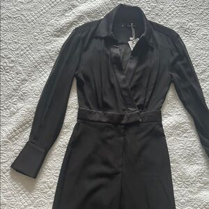 Elegant Black Wrap Dress